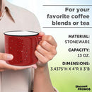 DISCOUNT PROMOS Ceramic Campfire Coffee Mugs 13 oz. Set of 10, Bulk Pack - Perfect for Tea, Espresso, Cappuccino, Hot Cocoa - Red by TinyTreasures Baby Boutique