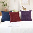 CaliTime Throw Pillow Covers Decorative 12 X 20 Inches Pack of 2 Cozy Chenille Cushion Cases for Couch Sofa Bed Living Room Home Plum Purple by CozyNest Decor