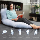 MOON PARK Pregnancy Pillows for Sleeping - U Shaped Full Body Maternity Pillow with Removable Cover - Support for Back, Legs, Belly, HIPS - 57 Inch Pregnancy Pillow for Women - Grey by TinyTreasures Baby Boutique