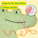 Avenir Sewing Kit for Kids Birthday Gifts for Kids Aged 6 Corduroy Fabric With Shoulder Strap Safe Needles Pre-cut Felt Easy DIY Arts and Crafts for Boys and Girls Stuff No Mess with Full Instructions by TinyTreasures Baby Boutique