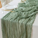 Sioloc 1 Pack Sage Green Cheesecloth Table Runner Fall Autumn Decor for Home 10ft Table Cloth for Tea Wedding Birthday Party Baby Bridal Shower Halloween Thanksgiving by CozyNest Decor