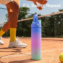 Insulated Water Bottle with Straw Stainless Steel Water Bottle, Leak-Proof, BPA-Free, Double Wall Vacuum Keeps Cold for 24 Hours for Sports, Travel, School (18 oz, Frosted Lilac) by CozyNest Decor