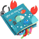 Fish Baby Books Toys, Touch Feel Cloth Crinkle Books for Babies,Baby Infant Toys 0-6, 6-12, 12-18 Months,Early Learning Education Toys,Shower Baby Gifts for Boys Girls,Teething,Mirror,Shark Ocean Book by TinyTreasures Baby Boutique