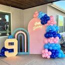 Pink and Blue Balloons 12 Inch Pastel Metallic Blue Baby Light Pink Chrome Latex Balloon Confetti Balloon for Kids Girls Hawaiian Summer Gender Reveal Wedding Birthday Baby Shower Party Decor by CozyNest Decor