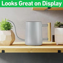 35 oz Metal Small Indoor Watering Can with Long Spout & Real Wood Handle for House Plants, Succulents, Cacti & Seedlings - Gray Long Spout Watering Can Indoor Plants - Stylish, Gentle Flow, No Spills by GreenHaven Gardens