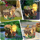 Solar Garden Statue Squirrel Decor,Flower Pots Planters Pots for Succulent,Outdoor Garden Sculpture for Patio Balcony Yard Lawn Decor,Unique Gift for Dad Mom Grandma by GreenHaven Gardens