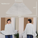 Nursing Cover for Breastfeeding, 360°Full Coverage Nursing Poncho, Rayon Soft & Breathable Breastfeeding Cover up (Smooth Rayon, Knit Grey) by TinyTreasures Baby Boutique