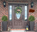 THE BLOOM TIMES 2ft Faux Boxwood Plants Outdoor Set of 2, Topiary Balls Artificial Outside Trees, 24" UV Resistant Fake Greenery Bushes & Shrubs for Front Porch Planter by GreenHaven Gardens