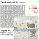 Fodoss Baby Play Mat, 47x47inch Play Mat, 0.4 in Thick Waterproof Playmat for Babies, Foldable Play Mat for Small Baby Playpen, Small Spaces by TinyTreasures Baby Boutique