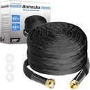 Garden Hose 100ft, Made of TPE(Not PVC), Ultra-Light & Flexible Water Hose with Solid Brass Fittings, Non-Shrinking, Easy to Storage, Drinking Water Safe Material, All-weather, Black, Newbox by GreenHaven Gardens