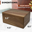 Custom Engraved Wooden Box Large - Acacia Wood Keepsake Box with Personalized Hidden Message, Walnut Memory Boxes for Pictures, Wedding Photo, Jewelry, Decorative Chest Rustic Crate, 11,5x8,75x5,5 in by TinyTreasures Baby Boutique
