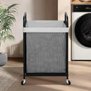 STO STO Laundry Hamper, 90L Rolling Laundry Sorter Cart with Removable and Washable Liner Bag, Rolling Clothes Hamper with Metal Handle for Laundry Room and Bedroom, Gray by CozyNest Decor