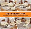 Full Foam Corner Chair – Comfortable Floor Couch for Adults, Waterproof Upholstery, Armless Fireside Lounge Chair for Living Room, Apartment, or Office (White) by CozyNest Decor