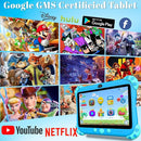 YINOCHE 7 inch Kids Tablet with Case, WiFi, Android Toddler Tablet, 32GB Storage, Dual Camera, Shockproof Case, Parental Control Tablets Support Netflix YouTube for Toddlers (Green) by TinyTreasures Baby Boutique