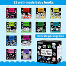 OKOOKO Soft Baby Books Black and White High Contrast 12PCS Soft Cloth Books Bath Books Crinkle Washable Non-Toxic Early Education Preschool Learning Toy for Newborns Babies Infants Toddlers Kids by TinyTreasures Baby Boutique