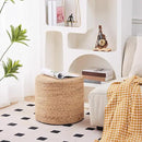 Wimarsbon 18'' Ottoman Pouf, Natural Braided Poof, Rustic Handweave Lounge Pouffe, Boho Footrest Stool for Bedroom, Accent Table or Seat for Living Room (Natural-LD) by CozyNest Decor