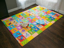 Baby Care Play Mat (Medium, Playful - Pinko & Friend) 73’’ x 49’’ Original One-Piece Reversible Rollable Waterproof Play Mat for Infants, Babies, Toddler, and Kids by TinyTreasures Baby Boutique