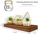 Sorbus Floating Shelves for Wall, Bathroom Shelves Wall Mounted for Kitchen, Bedroom, Bathroom Storage Over Toilet, Hanging Book Shelf for Home Decor Living Room (Walnut, 2 Pack) by CozyNest Decor