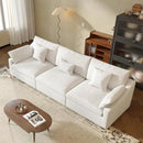 JACH Sectional Couches for Living Room, 3 Seater Cloud Sectional Couch with Deep Seat, Down Filled Modular Sofa, Covers Removeable & Washable, Sofas Furniture for Living Room, White by CozyNest Decor