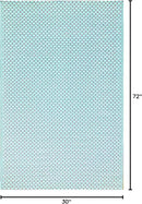 Mad Mats Geometric Outdoor Rug, Reversible Plastic Mat (6' x 9', Basket Weave - Sand/Aqua) by GreenHaven Gardens