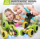 Remote Control Car, RC Car Toys for 6-12 Year Old Boys, Off Road RC Stunt Car 4WD 360° Rotating Remote Control Car for Kids, Boys Girls Gifts for Birthday, Christmas Yellow&Green by TinyTreasures Baby Boutique