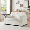 3-in-1 Convertible Sleeper Sofa Bed, Pullout Couch with 360° Swivel Side Table, Modern Chenille Fabric, Easy to Assemble, Folding Loveseat Sofa Bed for Living Room & Guest Room by CozyNest Decor