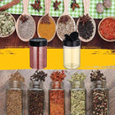 30 Pack 8.4 oz Plastic Spice Jars with Black Cap Empty Clear Plastic Spice Bottle Containers Reusable Seasoning Jars with Shaker Lids for Kitchen Storing and Dispensing Salt Powders by CozyNest Decor