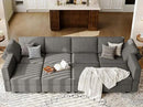 Belffin Modular Sectional Sleeper Sofa Bed Convertible Sectional Couches for Living Room. Light Grey Couch by CozyNest Decor