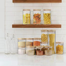 Glass Jars with Bamboo Lids (40oz in 3 Pack), Glass Food Jars and Canisters Sets, Pantry Food Storage Jars with Airtight Lids, Large Glass Canisters with lids by CozyNest Decor