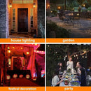 Hompavo 【Upgraded】 LED Flame Light Bulbs, 4 Modes Flickering Light Bulbs with Upside Down Effect, E26/E27 Base Flame Bulb for Halloween, Christmas,Indoor and Outdoor Decoration (White-4 Pack) by GreenHaven Gardens