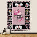 yowecso Sugar Skull Tapestry Horror Skeleton Tapestry Wall Hanging for Bedroom Rose Skull Tapestries Aesthetic Wall Decor for Home Dorm Living Room 40"x60" by CozyNest Decor