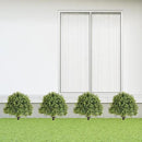 27" Tall Artificial Boxwood Ball Topiary Trees Set of 2, UV Resistant Large Faux Plants Outdoor, 2ft Fake Bushes and Shrubs Look Real with Ground Spike for Front Porch Outside Planter Backyard Decor by GreenHaven Gardens