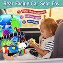 Baby Car Seat Ocean Animals Toys - Kick and Play Double Sided Infant Car Seat Toys with Plush Toys, Mirror, Teether for Baby Travel Activities, Christmas Birthday Gifts Newborn Infant Toy by TinyTreasures Baby Boutique