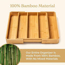 SMIRLY Silverware Drawer Organizer – Bamboo Kitchen Drawer Organizer, Adjustable Utensil Holder and Cutlery Tray, Drawer Dividers for Flatware and Kitchen Utensils by CozyNest Decor
