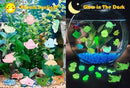 Luminous Mini Resin Ocean Animals 50Pcs Tiny Animals Tiny Turtle Octopus Seahorse Crocodile Dolphin Shark Frog Glow in The Dark for Garden Miniatures Accessories Landscape Aquarium Potted Decoration by GreenHaven Gardens