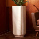 31.5 Inch Tall Roman Column Concrete Planter（14.2Dx31.5H，36 Pounds）,Durable All-Weather Use with Drainage Holes,Large Tall Round Planter for Outdoor Indoor Plants by CozyNest Decor