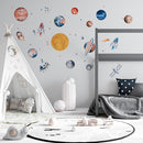 Solar System Wall Decals for Kids - Planets and Space Themed Wall Stickers by Lipastick - Peel and Stick Vinyl Decals for Boys and Girls Bedroom, Nursery, Playroom - Wall Stickers for Girls Room by TinyTreasures Baby Boutique