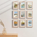 Vittanly 5x7 Picture Frames Set of 9, Shatter Resistant Plexiglass, Display 4x6 Pictures with Mat or 5x7 without Mat, Photo Frames for Wall or Tabletop, Engineered Wood, Rustic Pink by CozyNest Decor