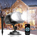 Double Head Christmas Snowflake Projector Light Outdoor, Outside Christmas Decorations Lights with Remote Control, Suitable for Indoor Garden Patio (L) by GreenHaven Gardens