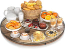 Acacia Wood 24" Lazy Susan Turntable Organizer for Table Top, Farmhouse Extra Large Round Lazy Susan for Serving Kitchen Countertop Cabinet for Charcuterie Centerpiece, Bathroom Vanity Tray Decor by CozyNest Decor