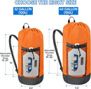 BALEINE 150L Laundry Bag Backpack, 900D Oxford Fabric Large Travel Laundry Bags with Shoulder Straps and 2 Mesh Pockets for College Dorm, Apartment, Laundromat (Orange, 150L) by TinyTreasures Baby Boutique