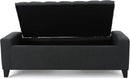 Christopher Knight Home Hikaru Fabric Storage Ottoman, Dark Grey Dimensions: 20.50”D x 51.00”W x 17.00”H by CozyNest Decor
