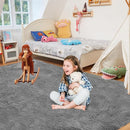 Ultra Soft Rug for Living Room, 4X6 Fluffy Shag Area Rug for Bedroom, Modern Shaggy Carpets Fuzzy Rug for Teens Dorm Nursery Home Decor Aesthetic, Upgrade Anti-Skid Durable, Grey by TinyTreasures Baby Boutique