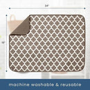 S&T INC. Dish Drying Mat XL, 18” x 24”, Absorbent Microfiber Kitchen Counter Mat, Dish Drying Pad for Dishes, Utensils, Pots and Pans, Extra Large, Taupe Trellis