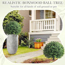Yunlly 6 Pack 18" Artificial Boxwood Ball Bush Topiary Trees Fake Outdoor Plants, Realistic UV Resistance Faux Shrubs with Spike Greenery Topiary for Front Porch Garden Yard Patio Indoor (Green) by GreenHaven Gardens
