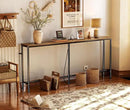 SUPERJARE 70 Inch Console Table with Outlet, Sofa Table with Charging Station, Narrow Entryway Table, Skinny Hallway Table, for Living Room, Rustic Brown by CozyNest Decor