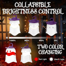 EverBrite 3-Pack Halloween Pumpkin Lantern & 3-Pack Halloween Hanging Ghost Lights by GreenHaven Gardens