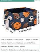 FANKANG Rectangular Laundry Basket Nursery Storage Fabric Storage Bin Storage Hamper,Gift Baskets(Navl-ball game) by TinyTreasures Baby Boutique