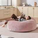 Bean Bag Chair 4Ft, Memory Foam Filled, Large Beanbag Chairs for Adults and Teens, Soft Sofa with Removable Flannel Cover, Round Couch for Living Room Bedroom College Dorm (Pink, 4FT-47×47"×24") by CozyNest Decor