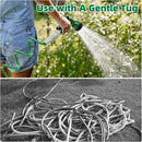 3/8" Lightweight Coil Garden Hose 100FT, EVA Flexible Curly Water Pipes with 6-Pattern Spray Nozzle for Boat, Greenhouse, Yard, Patio, Green by GreenHaven Gardens